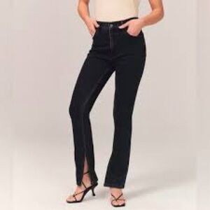 Abercrombie The Skinny High Rise split hem jeans